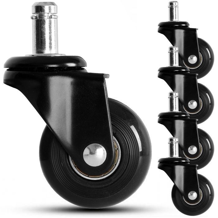 komplet 5x kółka kauczukowe ricky do foteli i krzeseł