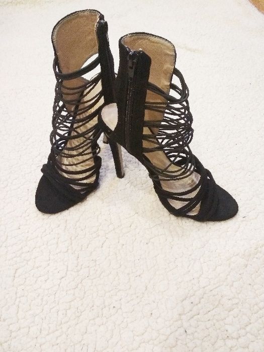 Czarne sandałki, buty, Prima Moda, r. 35