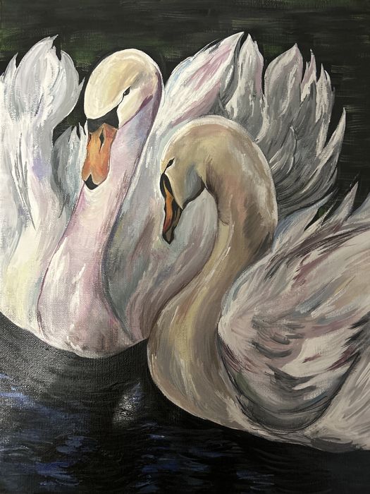 Картина лебеді формат 40 на 30