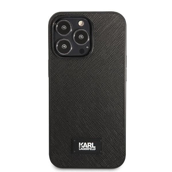 Etui Karl Lagerfeld Saffiano Plaque na iPhone 13 Pro Max - czarne