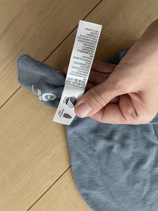 Kominiarka Cubus merino wełniana niebieska 1-2 latka