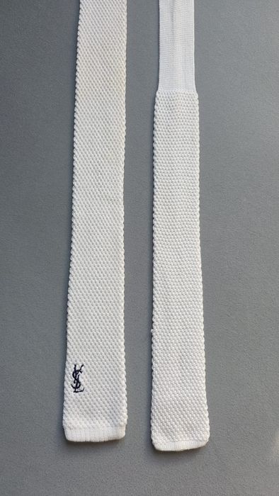Krawat knit bawełniany YVES SAINT LAURENT