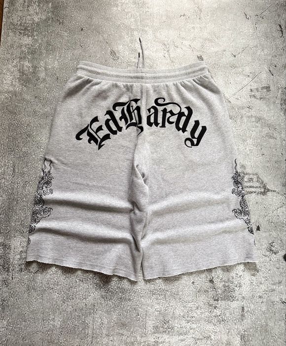 Оригинал шорты Ed Hardy широкие baggy rap sk8