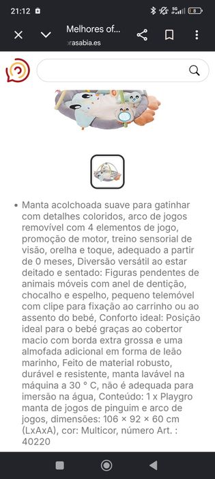 Tapete de atividades Play Grow 0+
