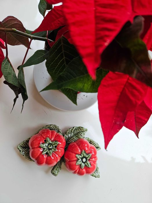 Conjunto de Saleiro e Pimenteiro Design de Tomate por Faiobidos