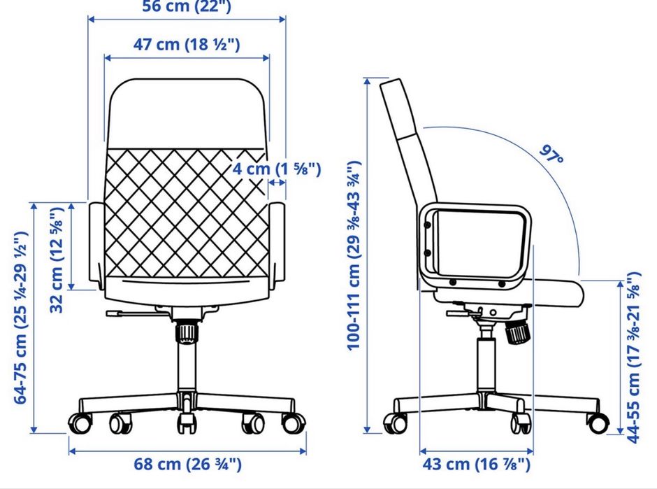 Cadeira de Escritório / Secretária IKEA RENBERGET