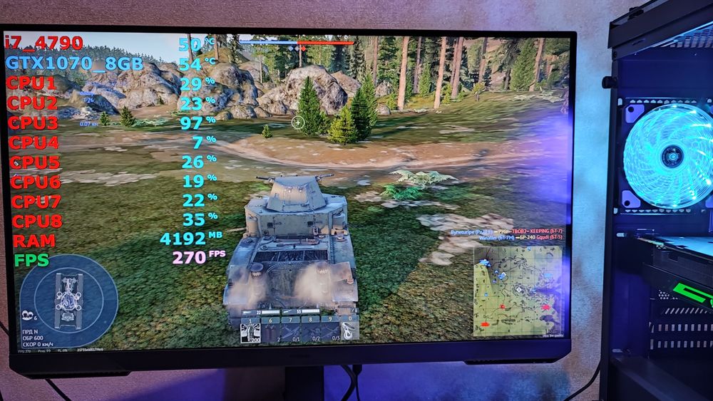 Игровой ПК i7 GTX1070_8GB cs2 gtaV dota wot fortnite Компьютер