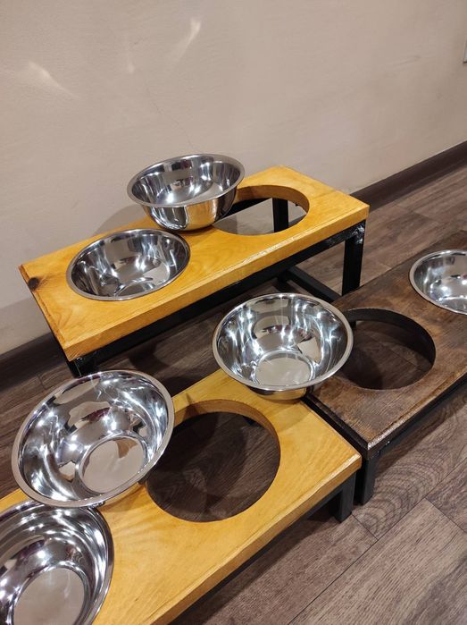 Миски на подставке для собак, кормушка для животных