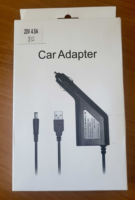 Автомобільний зарядний пристрій Lenovo 20V 4.5A Usb прямокутний штекер