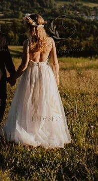 Suknia ślubna kremowa ecru rozmiar S