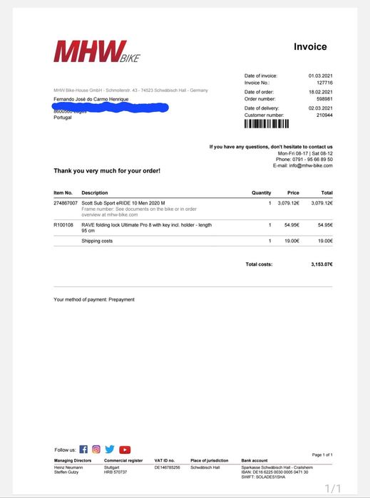 Bicicleta Eléctrica Scott Sub Sport Erida