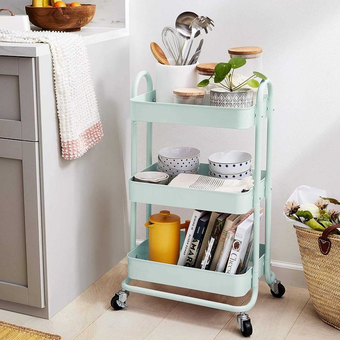 Carrinho de cozinha quarto sala [cinza/branco/rosa/menta] ENVIO GRÁTiS