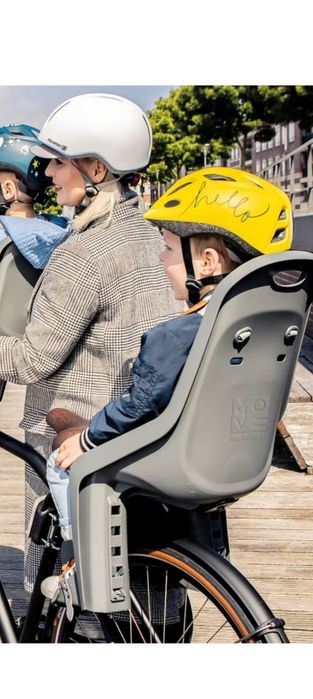 Cadeira Bicicleta Fixação Quadro Traseira Preta e Cinza