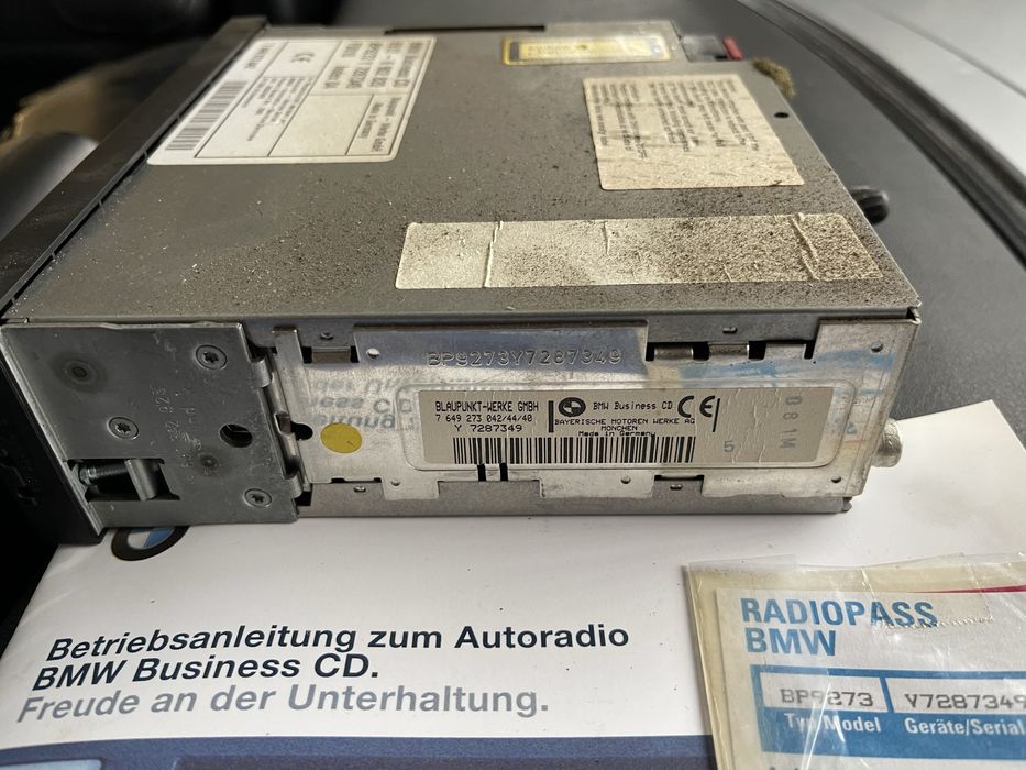 Bmw e36 radio Business CD oryginał płyty książeczka kod
