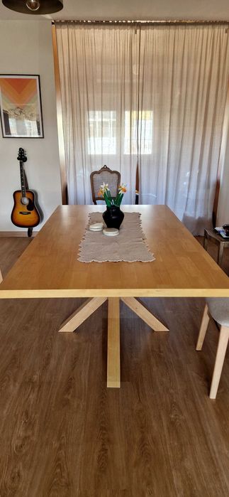 Mesa de jantar retangular em madeira (180x100 cm) Sklum