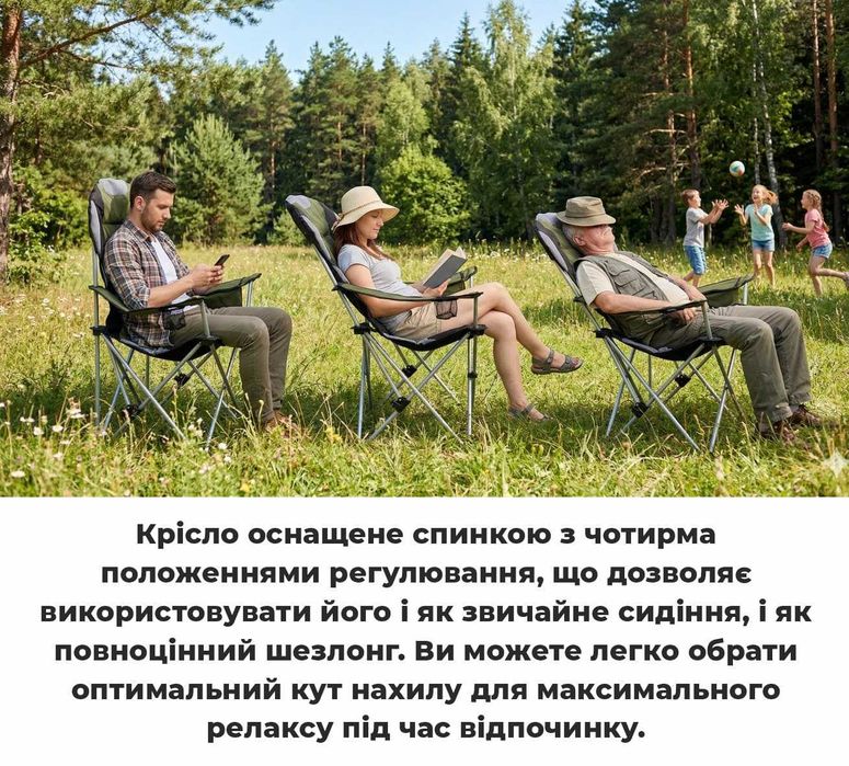 кресло шезлонг раскладное для рыбалки отдыха пикника стул складной