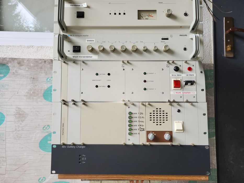 Wzmacniacz Philips SQ45 200W mixer SQ20 radiowęzeł Bosch PRS-48CH12