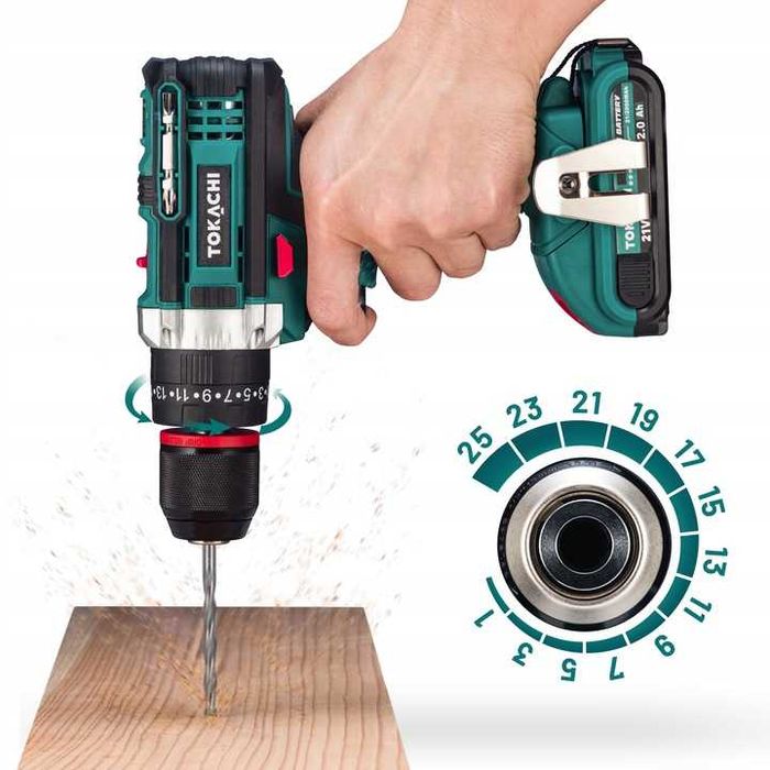 ZESTAW Wkrętarka akumulatorowa udarowa wiertarka metalowa głowica MOC