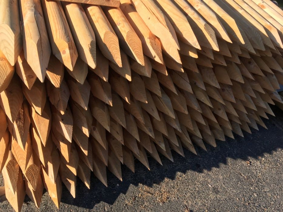 Palisada drewniana ze Swadzimia fi7cm dł 135cm.ostrzona HIT! cały kraj