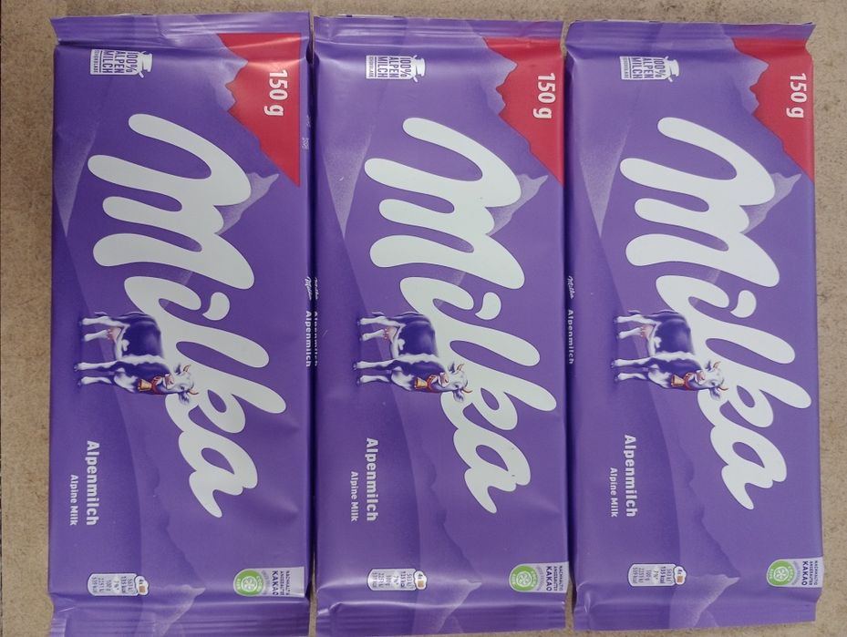 3 czekolady po 150gr super cena z Niemiec