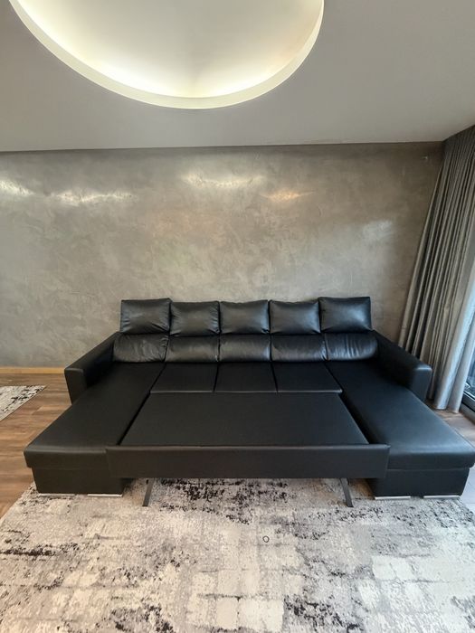 Sofá 3m em Napa | Sofá-Cama | 2 Chaise Longue | Com Arrumação