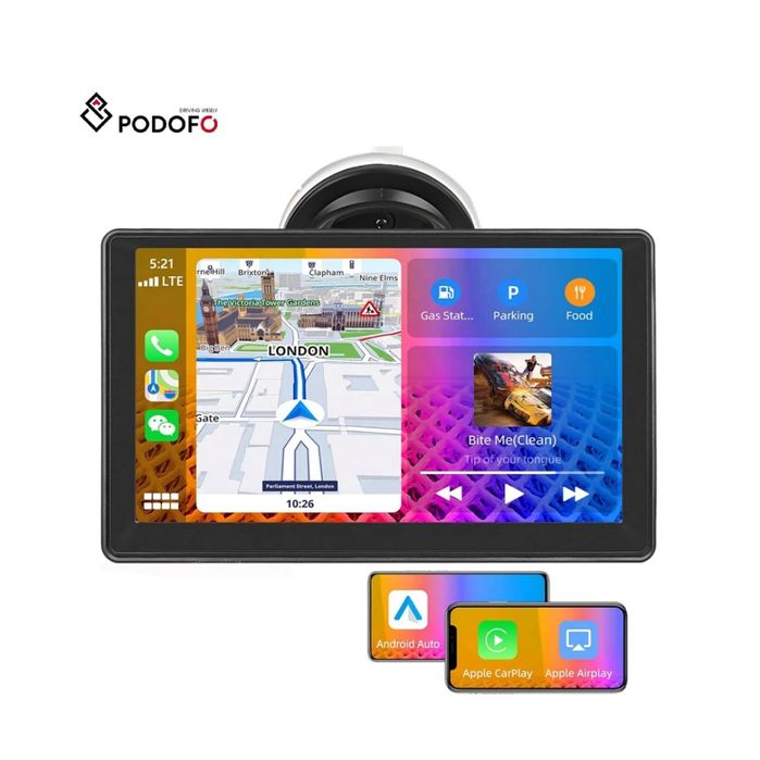 Auto rádio Portátil universal 7" Carplay Android auto