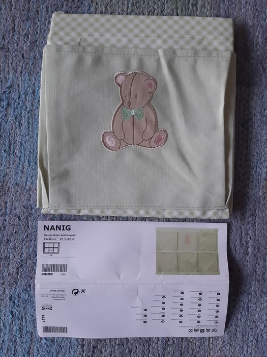 NOWE kieszenie ścienne jasnozielony IKEA NANIG