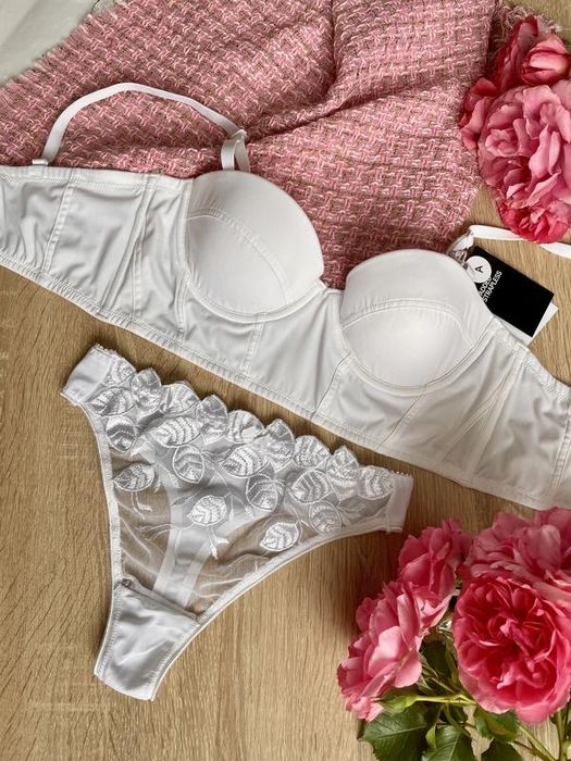 Комплект для ранку нареченої XS топ бюст корсет + трусики