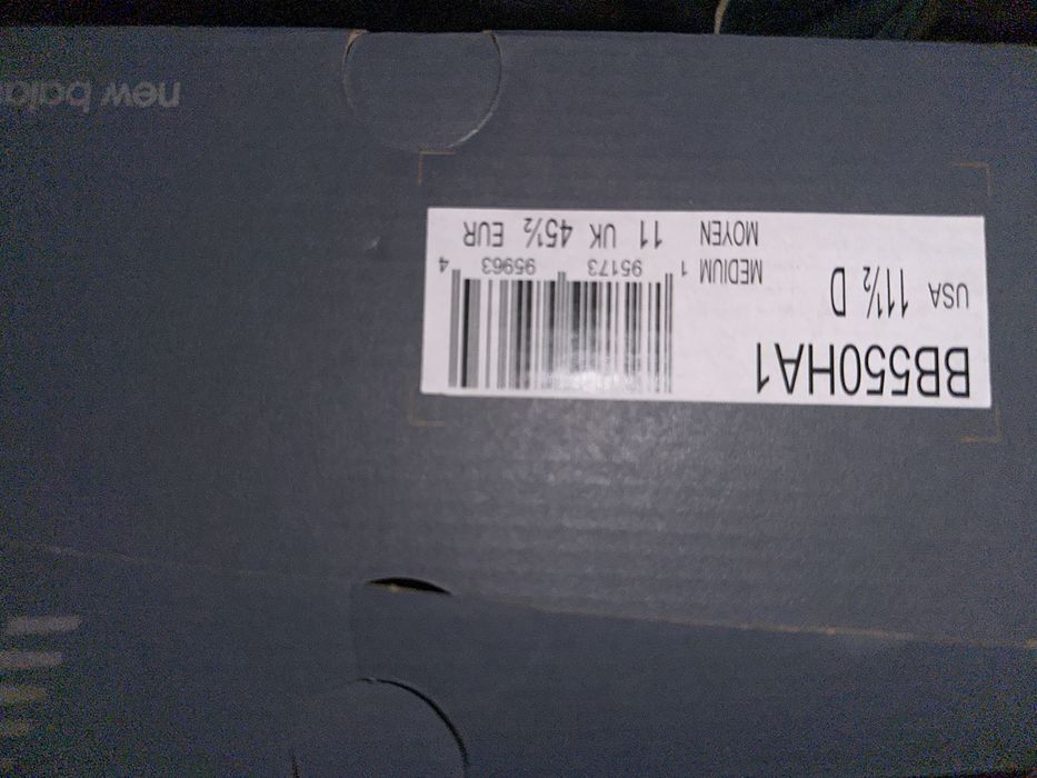 New balance 550 preto e branco