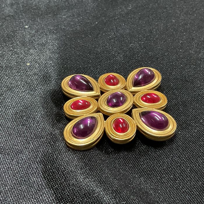 Broche biju peça vintage 6 cm