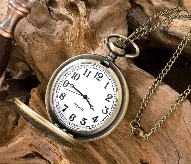 Relógio de Bolso Vintage Design Romano Steampunk - Envio Grátis