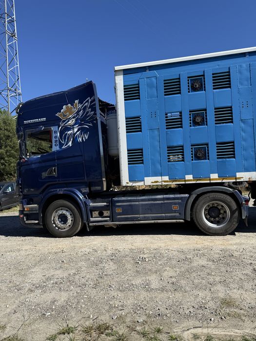 Conjunto\Scania 620 reboque de animais vivos