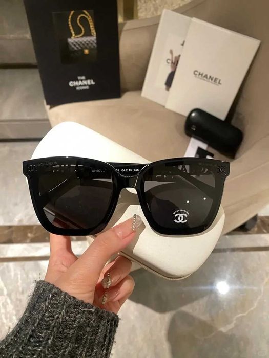 CHANEL CH6805 okulary przeciwsłoneczne Czarne logo
