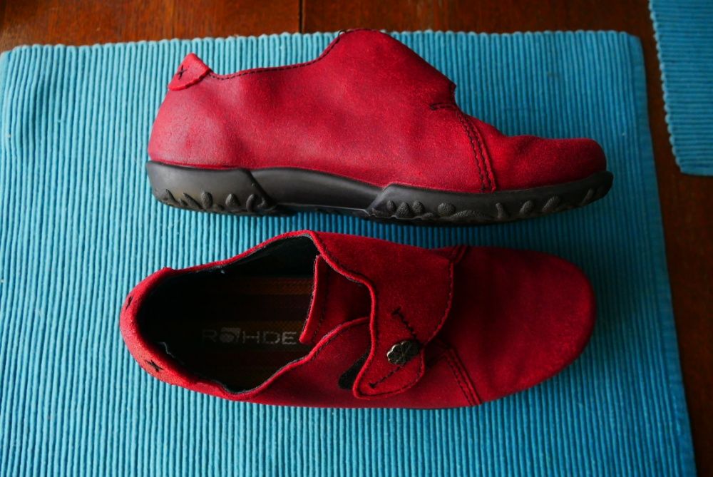 ROHDE, czerwone, piekne, polbuty r. 37 ( 3,5); dl. wkladki 24 cm