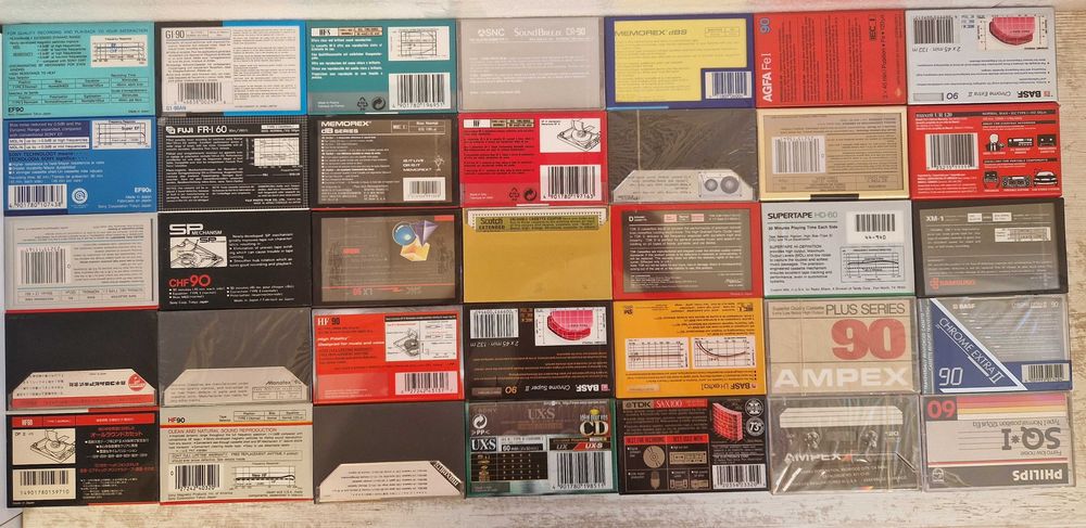 Аудиокассеты 70х-90х годов НОВЫЕ Maxell, Sony, TDK, BASF AKAI и прочие