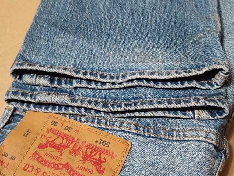 spodnie jeans LEVIS 501 STRAIGHT THE BEN W30 L30 pas 76 77 78 - 79 80