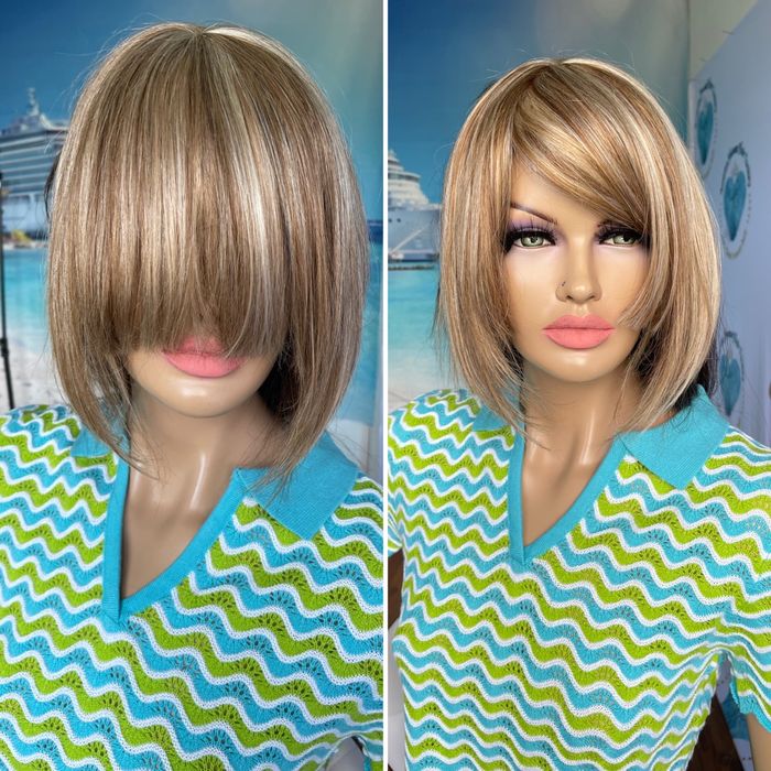 Натуральная накладная чёлка накладка славянские детские волосы русые