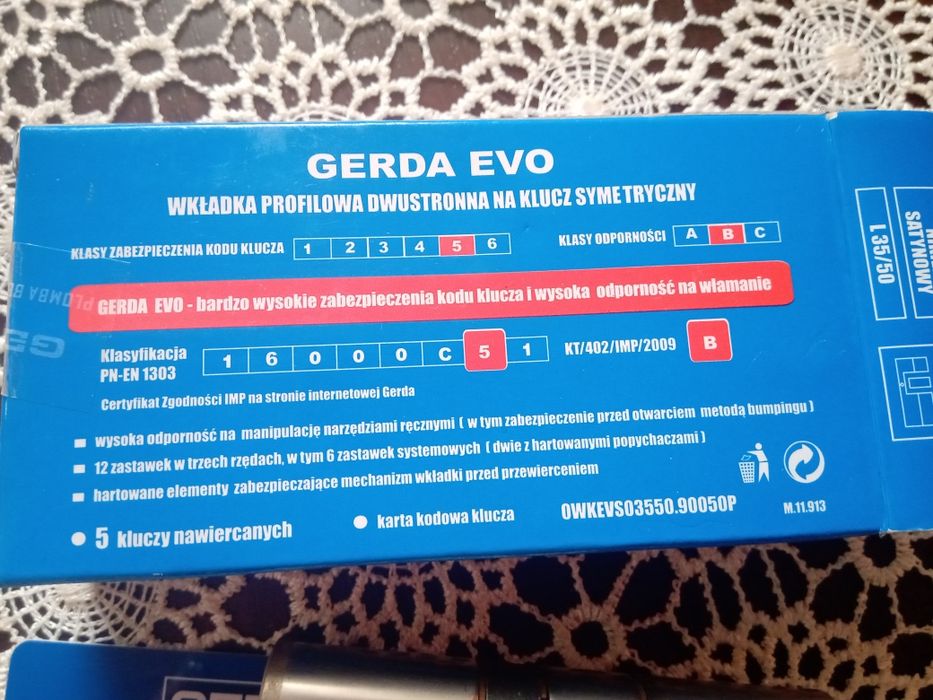 Wkladka do zamka GERDA