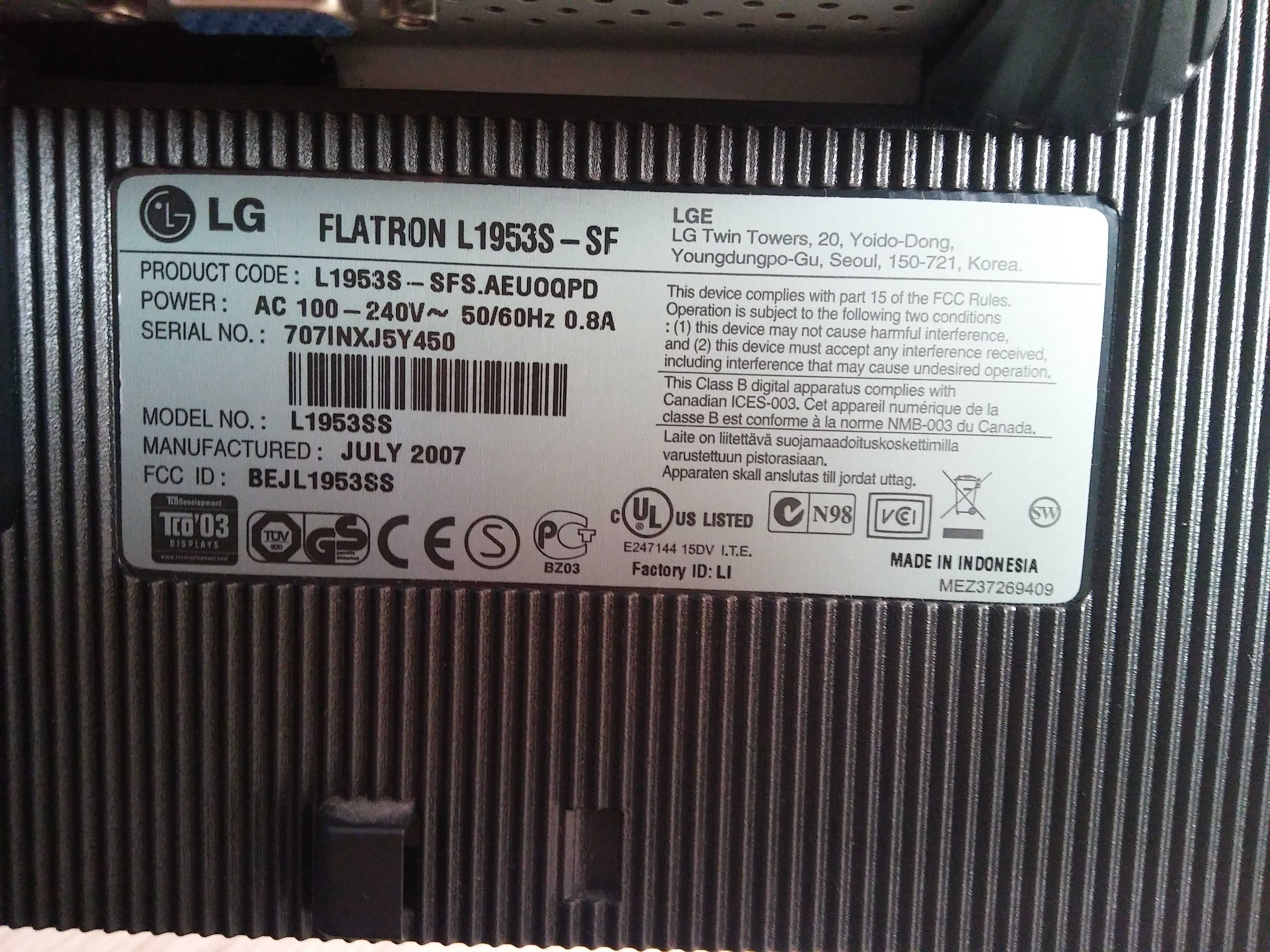 Monitor komputerowy LG flatron Szczecin Bukowo • OLX.pl