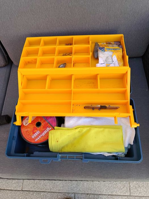 Kit Cana Pesca Peq. + Carreto + Caixa + Acessórios