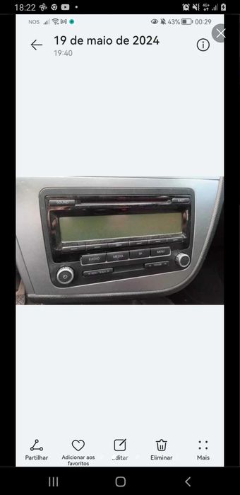 Auto rádio seat vw