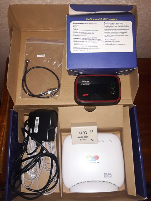 Роутер маршрутизатор Wi-Fi ADSL ZTE ZXHN H108N та мобільний 3G WI-FI
