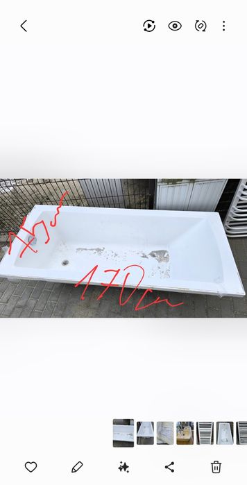 Wanna akrylowa 170cm/75