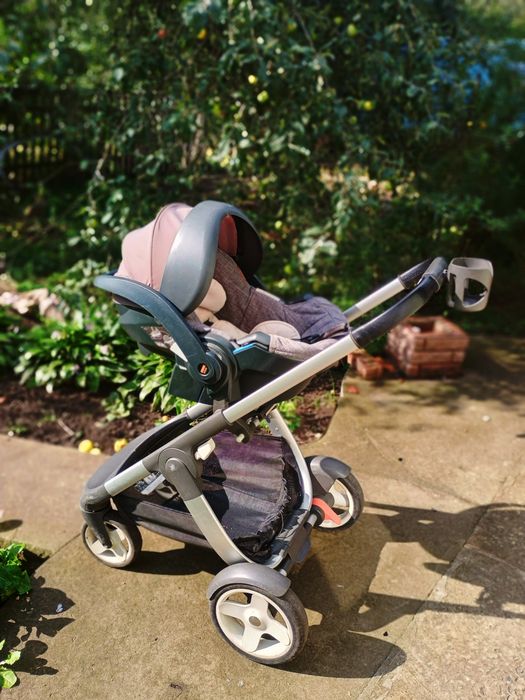 Коляска stokke crusi 3в1 + підстаканник, парасолька, сумка...