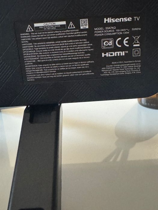 TV Hisense 50" A7KQ QLED Smart TV 4K
