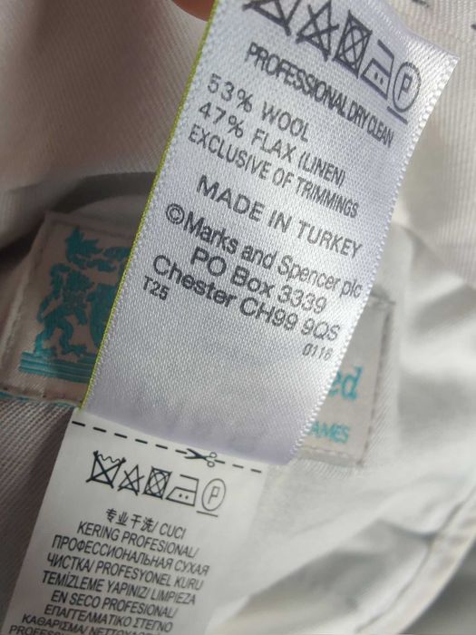 Джинсы (chino лён Marks&Spencer United Kingdom w38 grey.