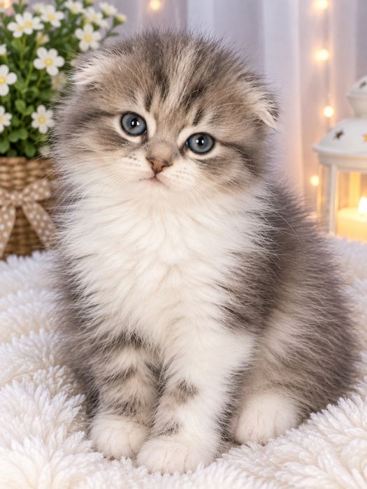 кошеня скотіш фолд довго шерстне