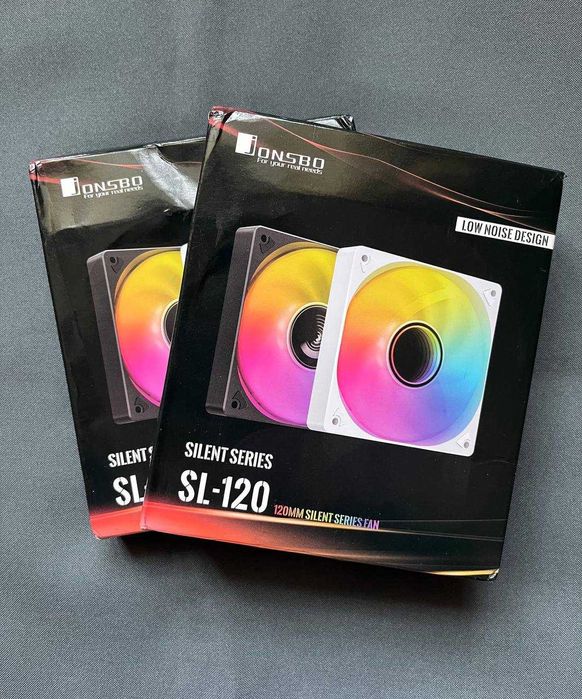 Нові кулери JONSBO SL-120 на видув ARGB (підсвітка) 2 шт.
