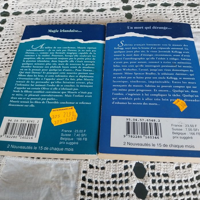 Lote de 2 livros colecção Harlequin. Portes incluídos