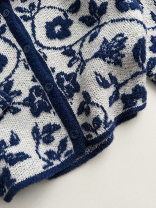 Теплый шерстяной жаккардовый кардиган zara • кофта • свитер